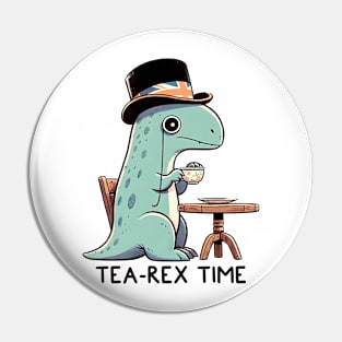 Cute funny tea lover dinosaur pun. Pin