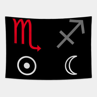 Scorpio Sun Sagittarius Moon Zodiac Sign Tapestry