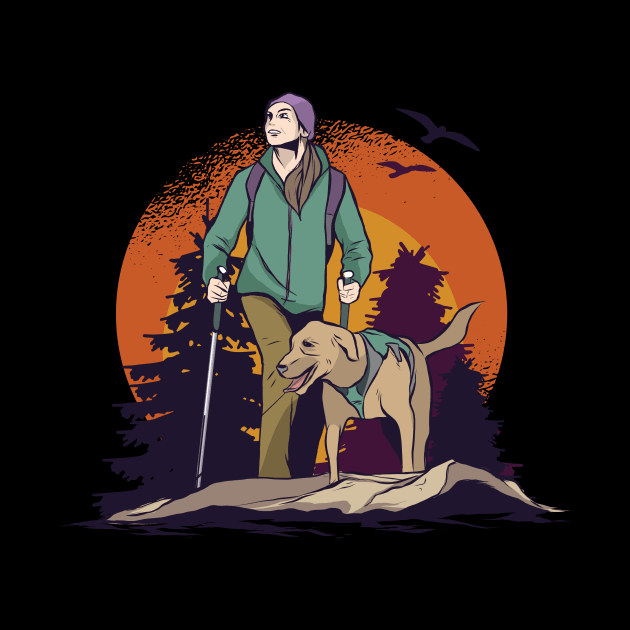 Hiker with her Dog by EarlAdrian