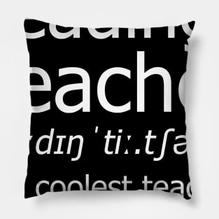 Funny Reading Teacher Meaning T-Shirt Awesome Definition Classic Pillow