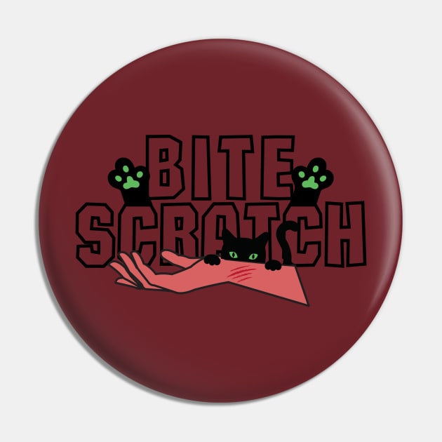 Bite and Scratch Cat Pin by LadyAga