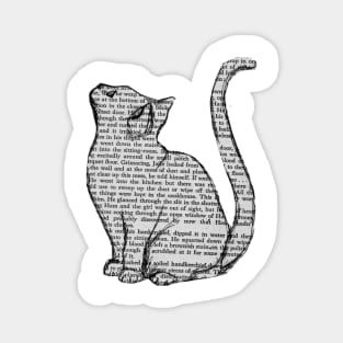 books and cats and books and cats Magnet