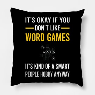 Smart People Hobby Word Games Pillow