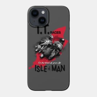 Isle Of Man TT Races Motorcycle Motorbike Design by MotorManiac Phone Case