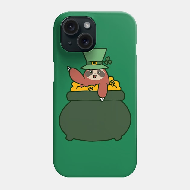 Sloth Pot of Gold Phone Case by saradaboru