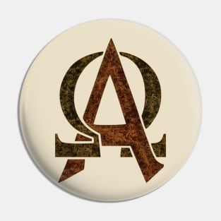 Greek Alphabet - Letter Alpha Omega 2 Pin