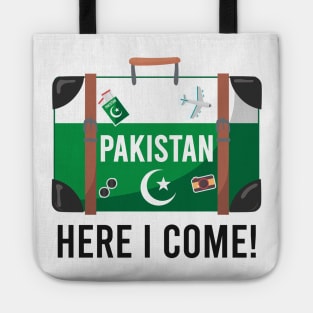 Pakistan here I come. Pakistani flag travel design Tote