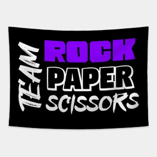 Team Rock - Rock Paper Scissors - Gamer Quote Tapestry