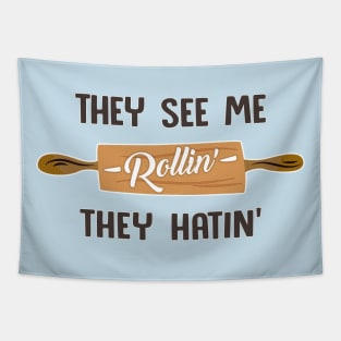 They See Me Rollin' - They Hatin' / Funny Chef Design Tapestry