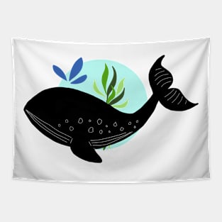 Minimalist Whale Tapestry