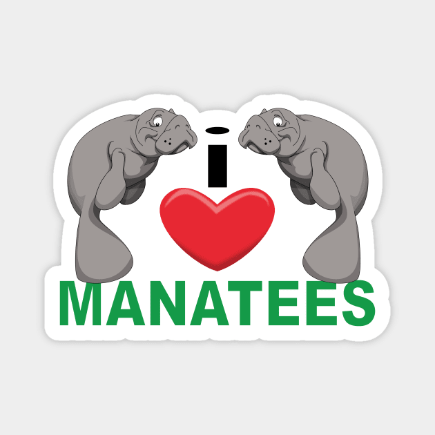 I Heart Manatees Magnet by Wickedcartoons