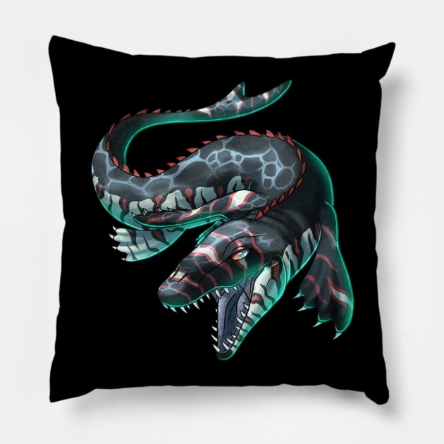 Mosaurus Pillow by cometkins