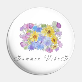 summer flowers arrangement Pin