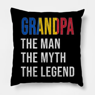 Grand Father Chadian Grandpa The Man The Myth The Legend - Gift for Chadian Dad With Roots From  Chad Pillow