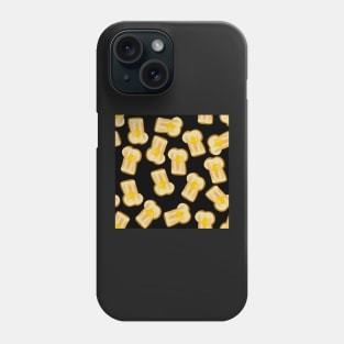 Toast-butter-breakfast-black Phone Case