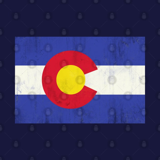 colorado flag  vintage by inkzella