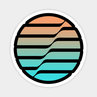 geometric sunset Magnet