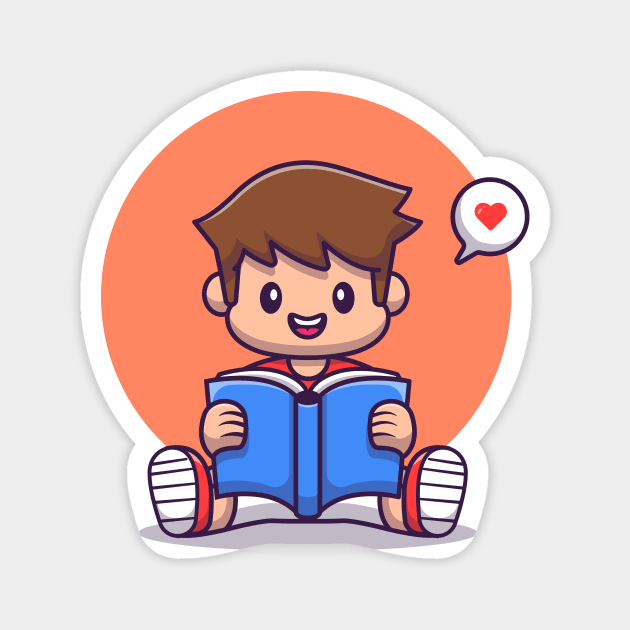 Cut Boy Reading Book Magnet by Catalyst Labs