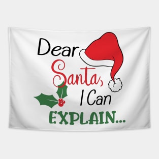 Dear Santa... (Black Text) Tapestry