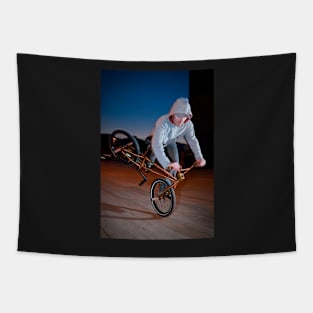 Bmx training at night Tapestry