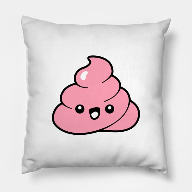 Poo kawaii Pillow by t335