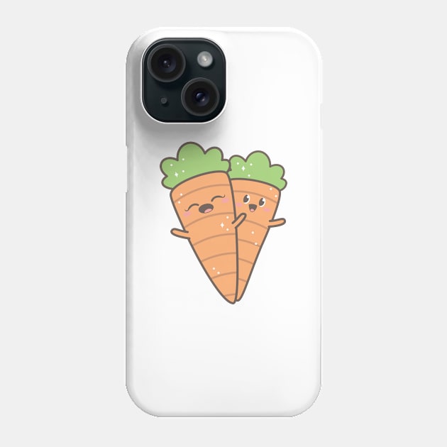Cute Happy Kawaii Carrots Phone Case by MedleyDesigns67