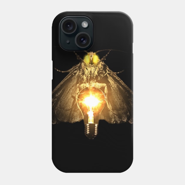 Moth loves light Phone Case by forsureee