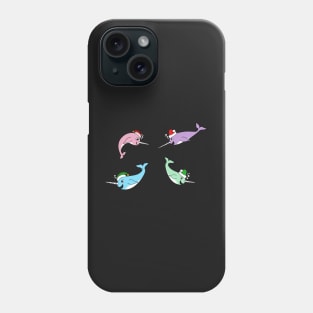 christmas narwhals Phone Case