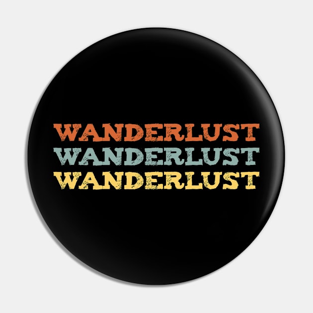 WANDERLUST Retro design Pin by Pack & Go 