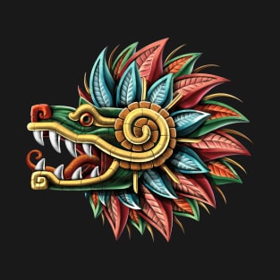 Aztec Feathered Serpent God Quetzalcoatl T-Shirt
