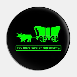 Oregon Trail You Have Died of Dysentery Pin