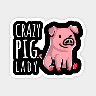 Crazy Pig Lady Magnet