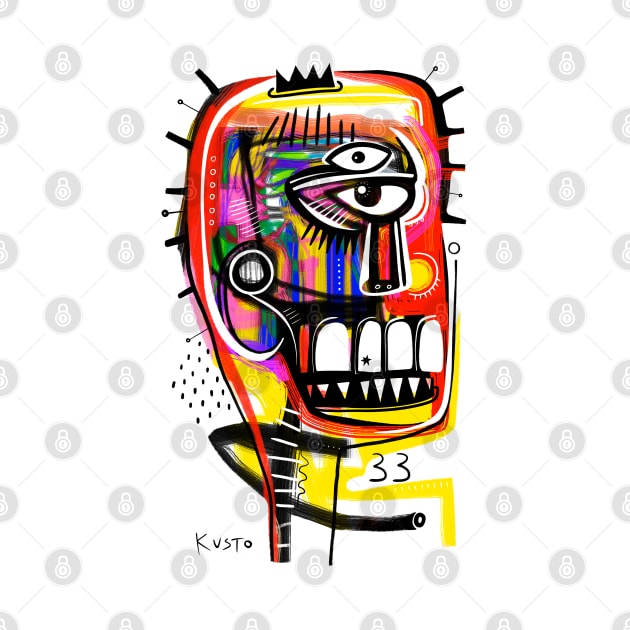 basquiat art style face by Daria Kusto