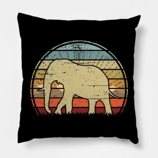 Elephant Sunset Pillow