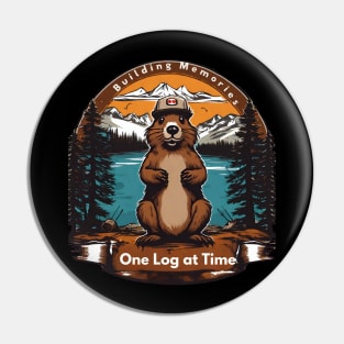 Building Memories, One Log at a Time!" encapsulates the essence of family camping in a succinct phrase, emphasizing the journey of creating lasting memories together amidst the rustic charm of nature. Pin