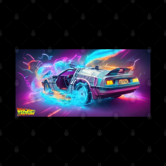 DeLorean - back to the future _003 by Buff Geeks Art