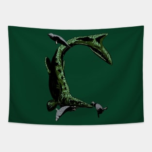 Modern Mosasaur Tapestry