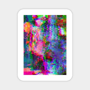 Rainbow Glitch Abstract v1 Magnet