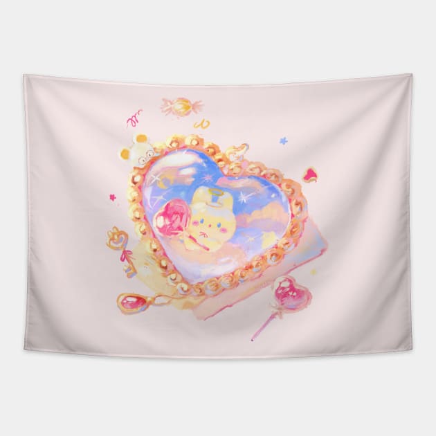 Heart Pendant Tapestry by happyyu