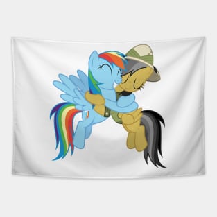 Rainbow Dash and Daring Do hug 2 Tapestry