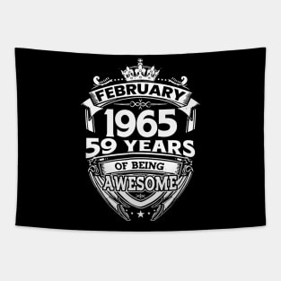 February 1965 59 Years Of Being Awesome 59th Birthday Tapestry