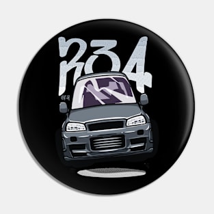 Grey Hero Color JDM Favorite Gtr r34 Pin