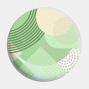 Modern Geometric Pattern Mint Sage Serene Style Pin