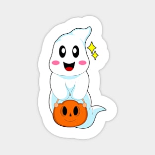 Ghost Halloween Handbag Pumpkin Magnet