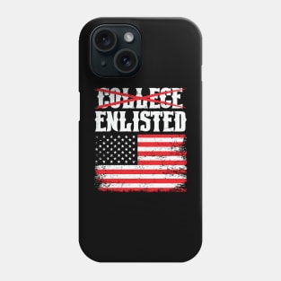 College Enlisted - usa flag Phone Case