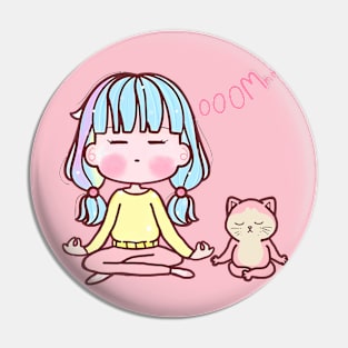 Cat and yoga lover Pin