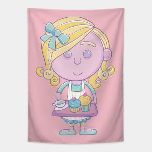 Cute Cook Cartoon Tapestry