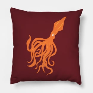 Orange Squid Pillow