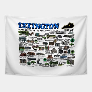 Lexington Map Art Tapestry