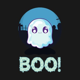 SUPER CUTE GHOST DESIGN FOR HALLOWEEN CARTOON DIGITAL PRINT T-Shirt